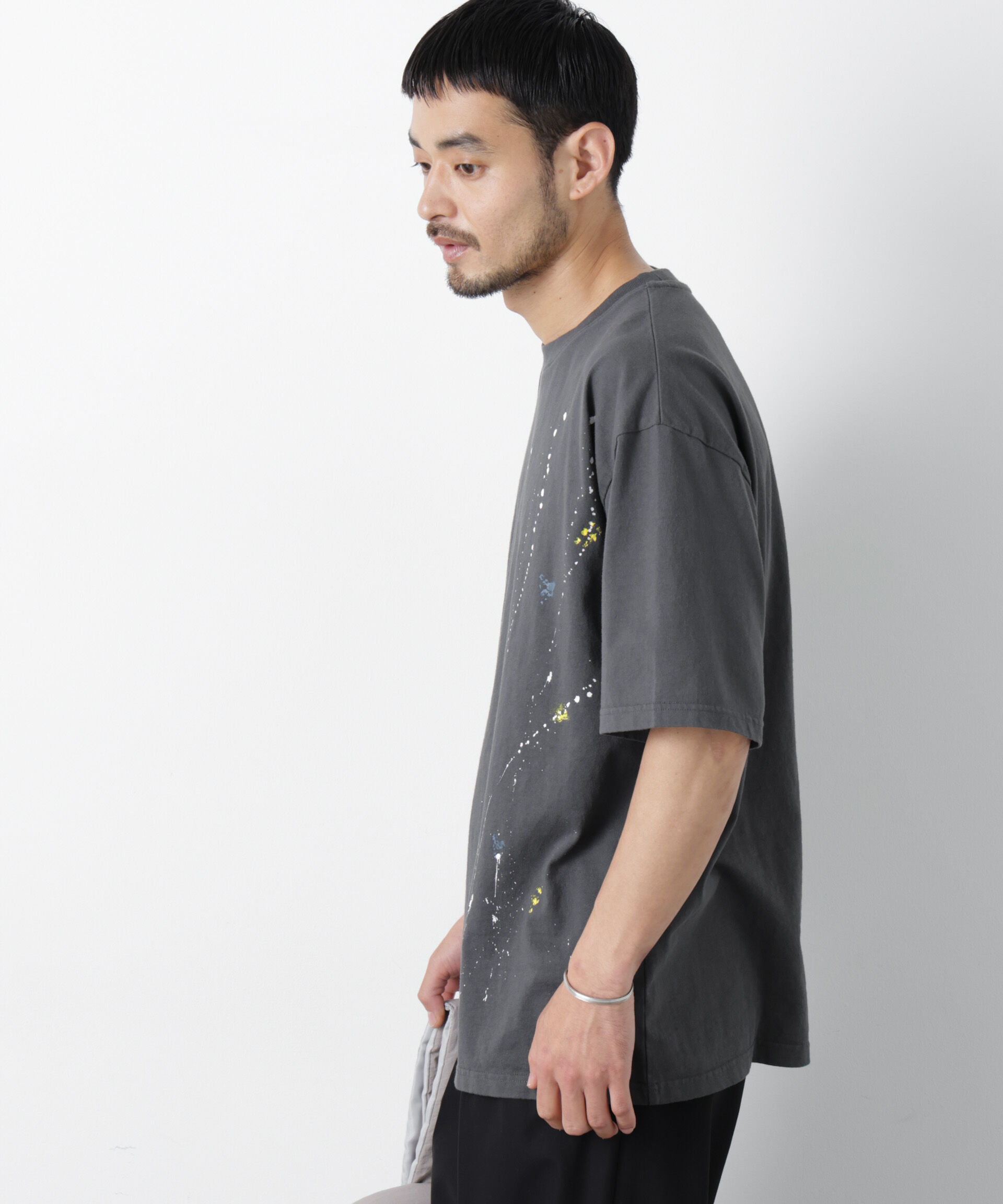 NANO universe「ブラックタイダイTシャツ」|Tシャツ・カットソー|