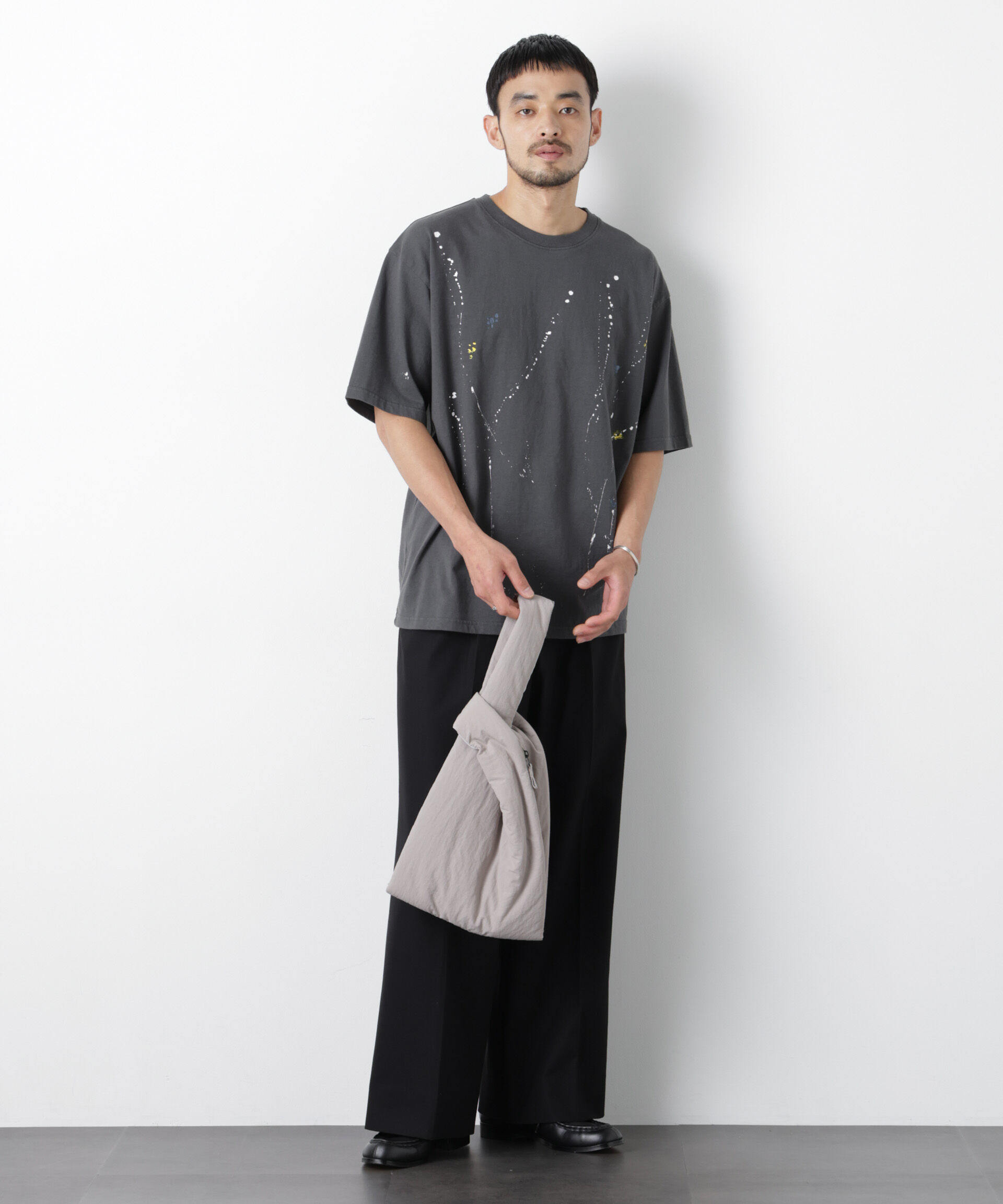 NANO universe「ブラックタイダイTシャツ」|Tシャツ・カットソー|