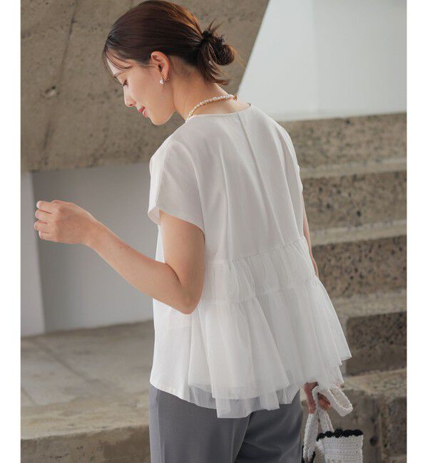 組曲「GIZAコットンチュールコンビ カットソー」|Tシャツ・カットソー|