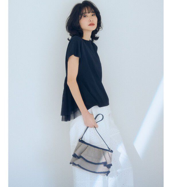 組曲「GIZAコットンチュールコンビ カットソー」|Tシャツ・カットソー|