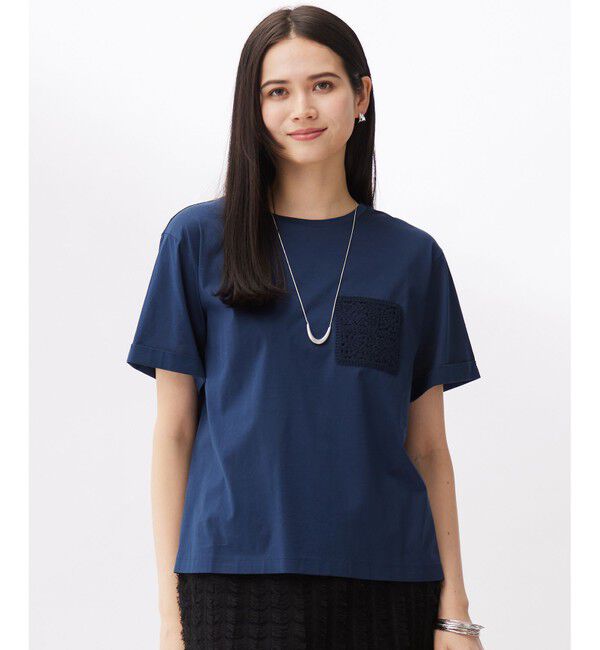 自由区「クロッシェポケット Tシャツ」|Tシャツ・カットソー|ｺﾊﾞﾙﾄﾌ