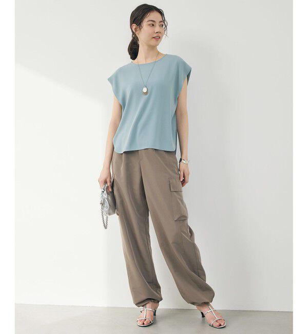 自由区「【WEB先行販売】ストレッチアムンゼンフレンチスリーブ カットソー」|Tシャツ・カットソー|