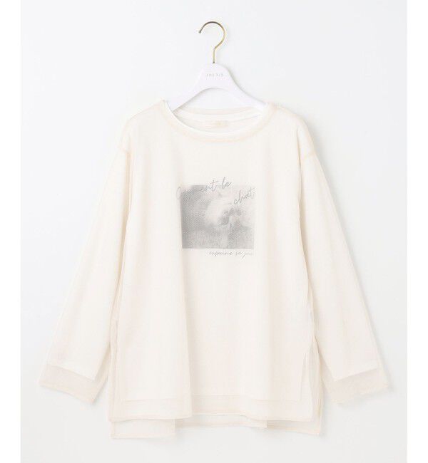 ANY SIS「【貴島明日香さんコラボ】チュールレイニャード猫 Tシャツ」|Tシャツ・カットソー|