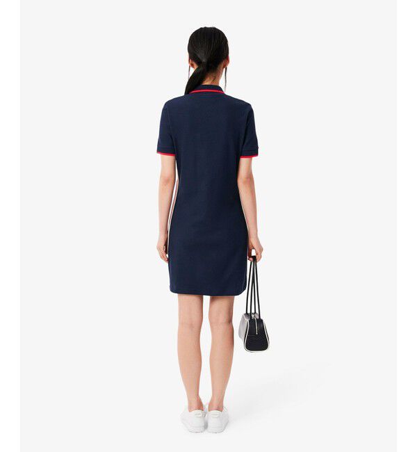 LACOSTE「サイドメッシュバンドポロドレス」|ワンピース|