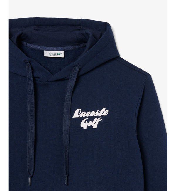 LACOSTE「プレイヤーバックプリントスウェットフーディー」|パーカー|