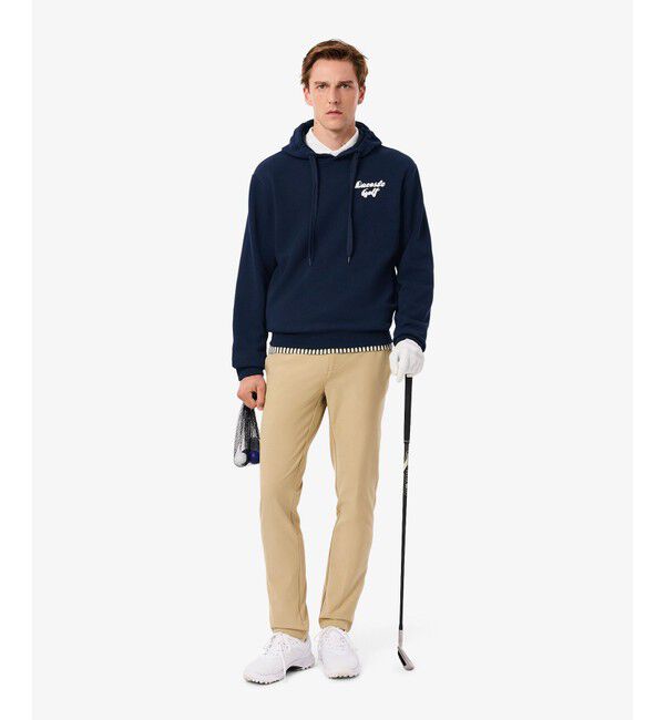 LACOSTE「プレイヤーバックプリントスウェットフーディー」|パーカー|