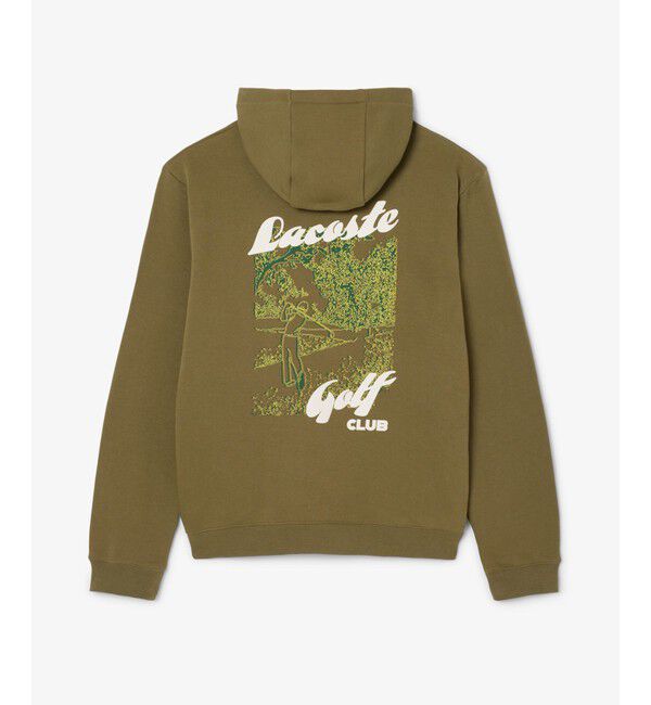 LACOSTE「プレイヤーバックプリントスウェットフーディー」|パーカー|