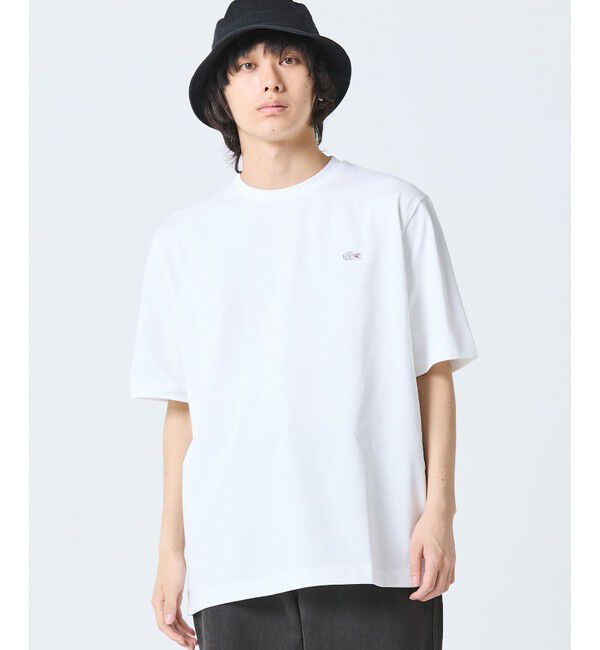 LACOSTE「二層構造 消臭 速乾 UVカット ワンポイント アウトラインロゴクルーネック半袖Tシャツ」|Tシャツ・カットソー|