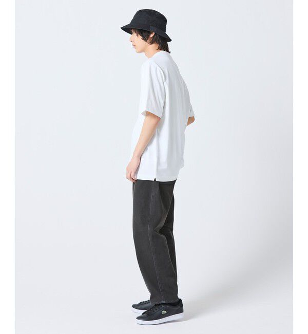 LACOSTE「二層構造 消臭 速乾 UVカット ワンポイント アウトラインロゴクルーネック半袖Tシャツ」|Tシャツ・カットソー|