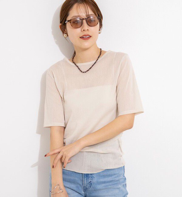 NOLLEY'S「ウォッシャブルコットンチュールバックヘンリー2WAYプルオーバー」|Tシャツ・カットソー|