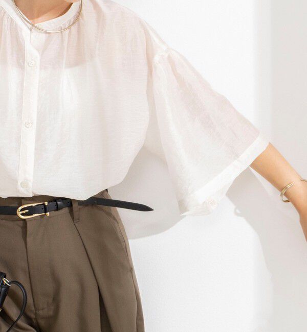 NOLLEY'S「【BECシリーズ】ウォッシャブル袖2ＷAYシアーブラウス」|シャツ・ブラウス|