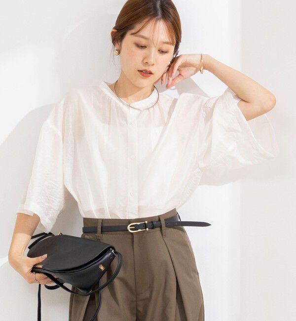 NOLLEY'S「【BECシリーズ】ウォッシャブル袖2ＷAYシアーブラウス」|シャツ・ブラウス|