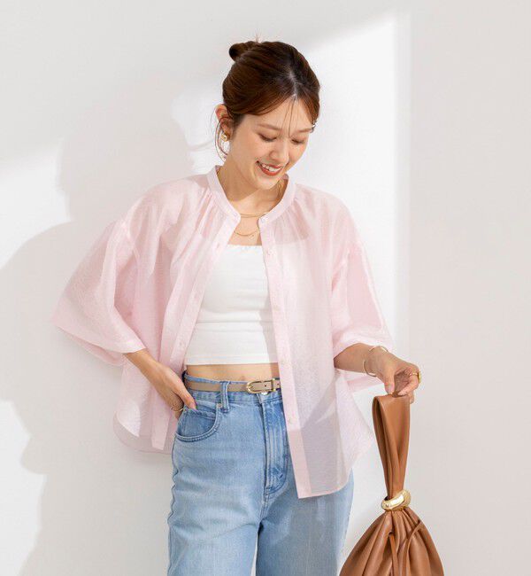 NOLLEY'S「【BECシリーズ】ウォッシャブル袖2ＷAYシアーブラウス」|シャツ・ブラウス|