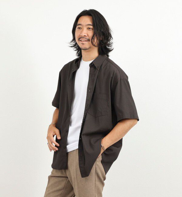 NOLLEY'S goodman「DotAir ドットエアー半袖B.D. ボタンダウンシャツ 通気性/UVカット 26SS」|シャツ・ブラウス|