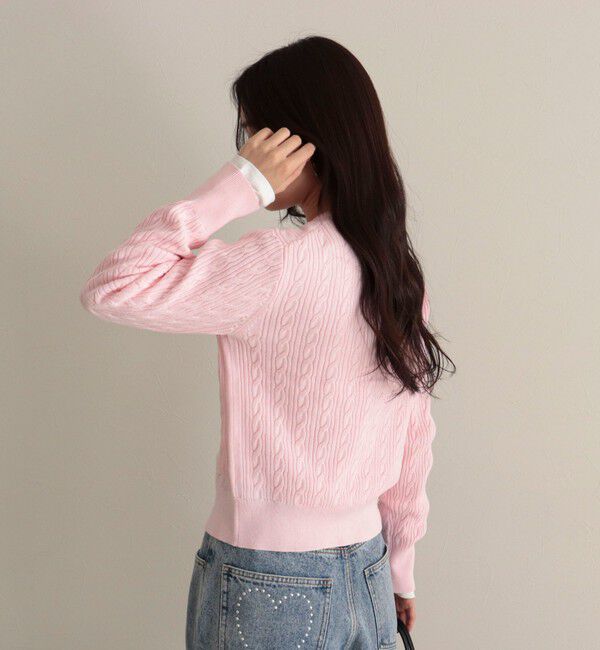 fredy emue「FR刺繍ケーブル柄ニットカーディガン」|カーディガン|