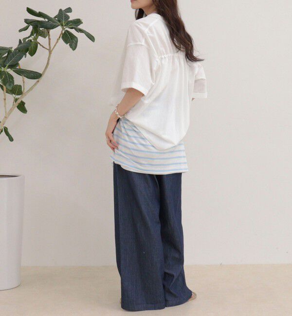 fredy emue「ライトオンスギャザーデニムパンツ」|デニム|