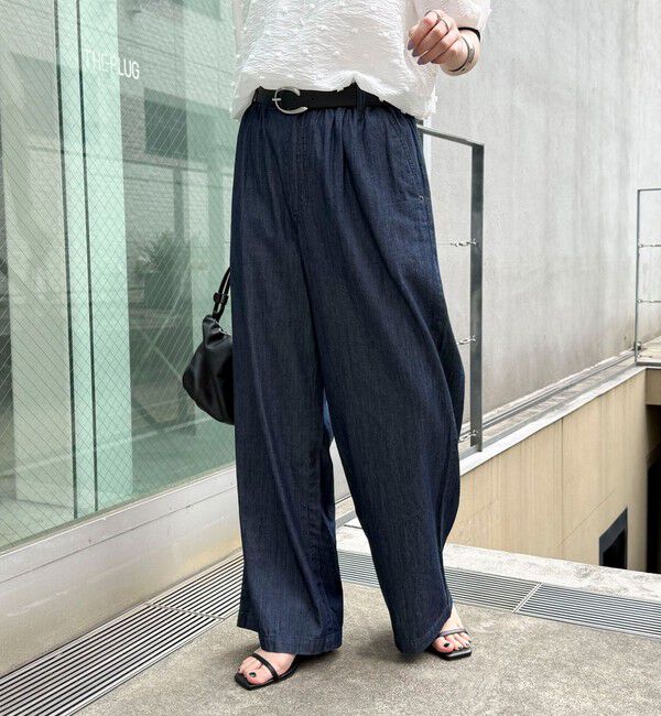 fredy emue「ライトオンスギャザーデニムパンツ」|デニム|