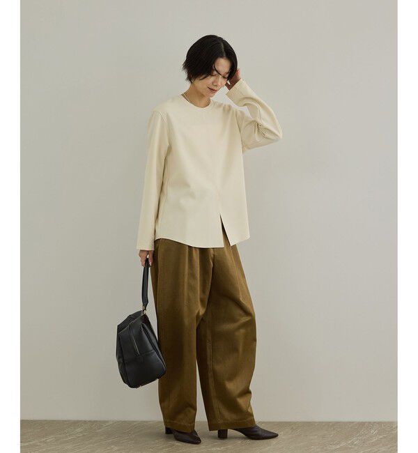 SALON adam et rope'「ダブルクロス プルオーバーブラウス 2 / セットアップ対応・イージーケア」|Tシャツ・カットソー|