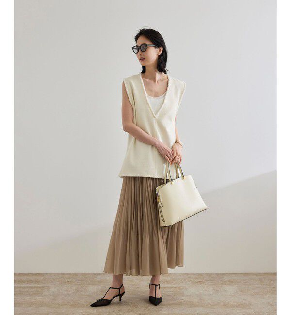 ROPE「【洗える】【WEB・一部店舗限定】サーキュラー手絞りプリーツスカート」|スカート|