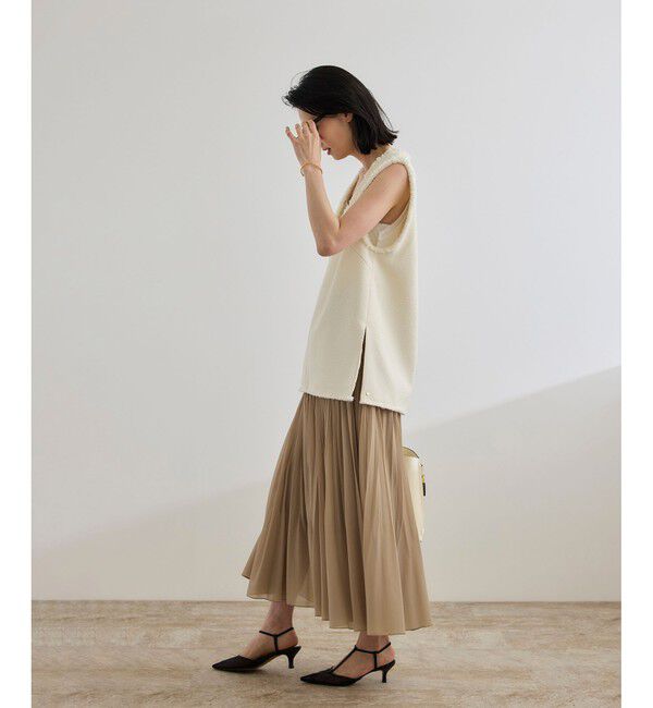 ROPE「【洗える】【WEB・一部店舗限定】サーキュラー手絞りプリーツスカート」|スカート|