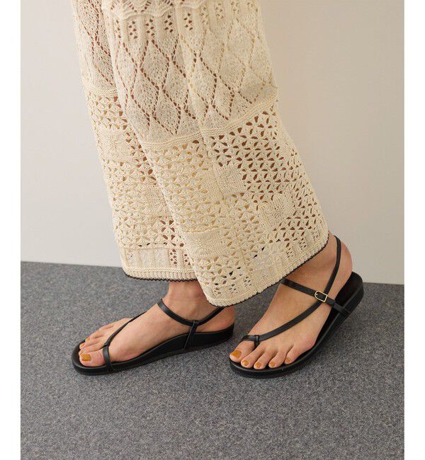 ROPE「【COOHEM】SUKASHI EMBOSSED KNIT PANTS/セットアップ対応・イージーケア」|チノ|