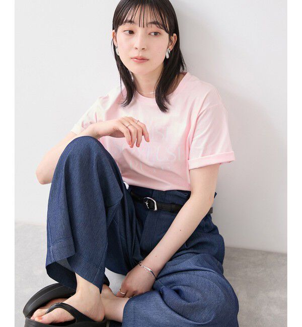 VIS「フォト＆ロゴアソートプリントTシャツ/接触冷感・汗染み防止」|Tシャツ・カットソー|