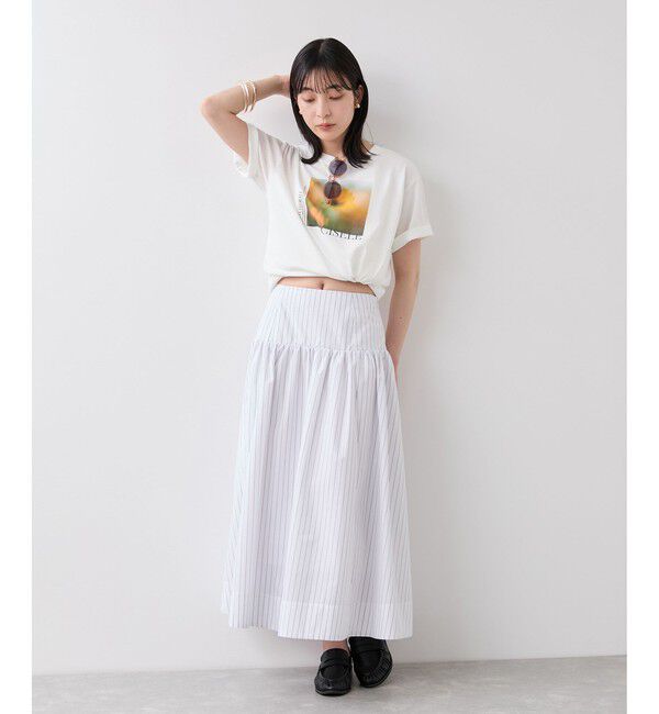 VIS「フォト＆ロゴアソートプリントTシャツ/接触冷感・汗染み防止」|Tシャツ・カットソー|