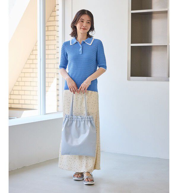 Rope&rsquo;Picnic「【ちゃんと+かわいい保証】シャーベットニットミニケーブルポロカラーニット/UVケア」|ニット・セーター|