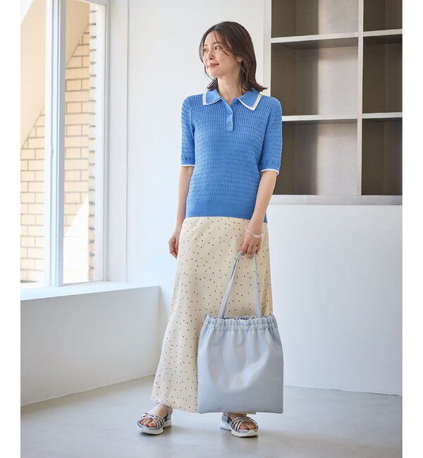 Rope&rsquo;Picnic「【ちゃんと+かわいい保証】シャーベットニットミニケーブルポロカラーニット/UVケア」|ニット・セーター|