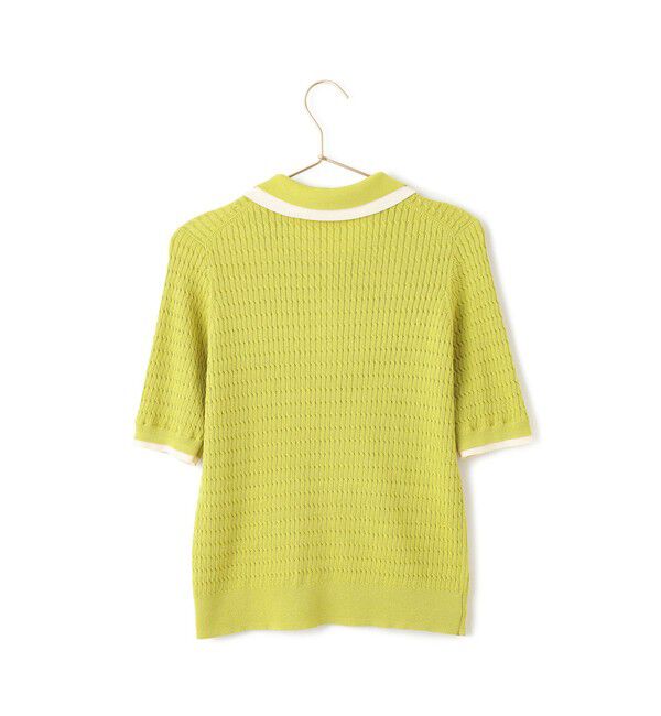 Rope&rsquo;Picnic「【ちゃんと+かわいい保証】シャーベットニットミニケーブルポロカラーニット/UVケア」|ニット・セーター|