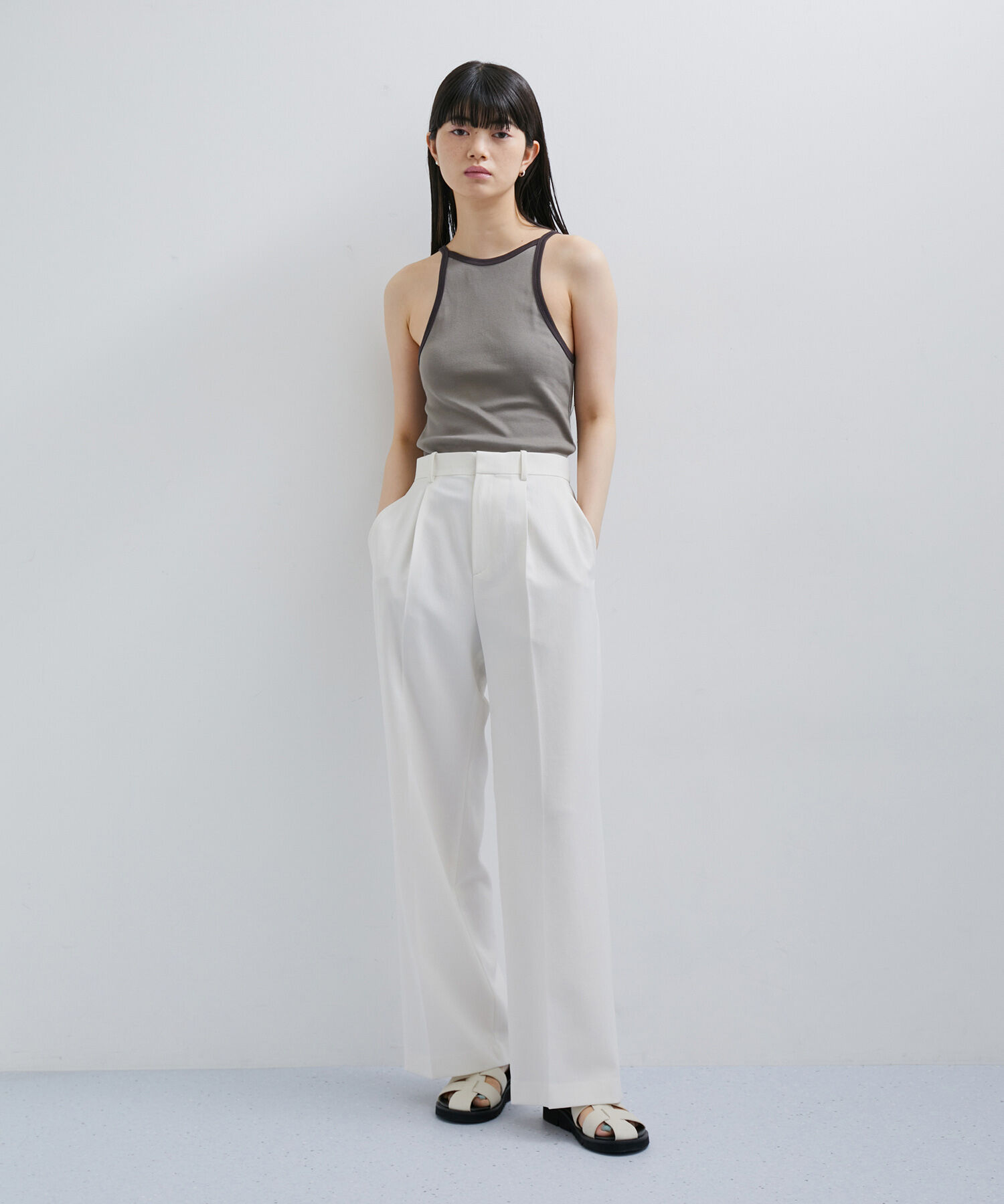 ADAM ET ROPE'「【Allege.for ADAM ET ROPE'】BI COLOR TANK TOP」|キャミソール|