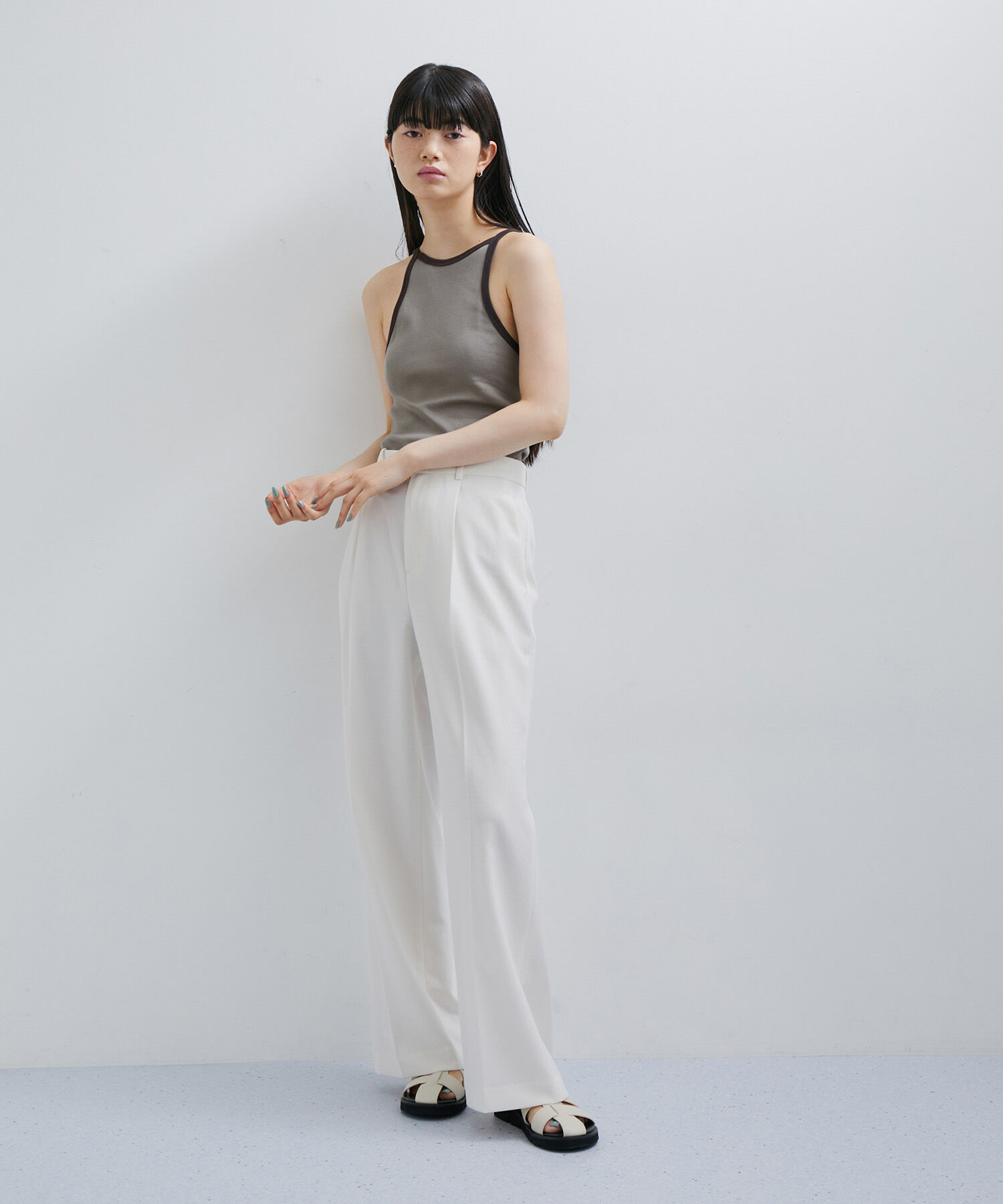 ADAM ET ROPE'「【Allege.for ADAM ET ROPE'】BI COLOR TANK TOP」|キャミソール|