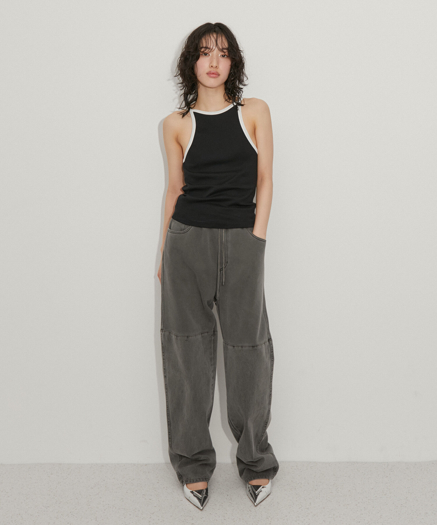 ADAM ET ROPE'「【Allege.for ADAM ET ROPE'】BI COLOR TANK TOP」|キャミソール|