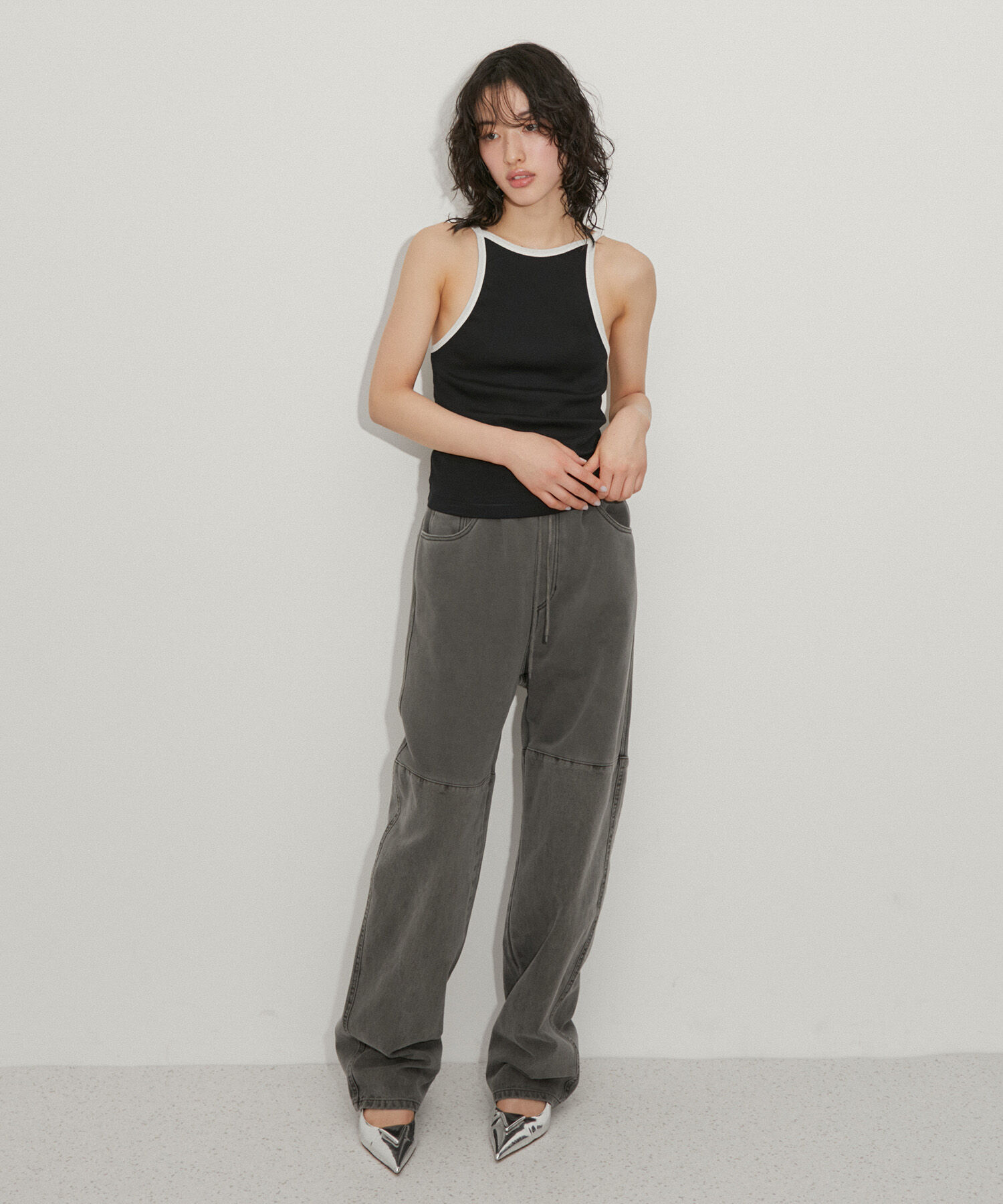 ADAM ET ROPE'「【Allege.for ADAM ET ROPE'】BI COLOR TANK TOP」|キャミソール|