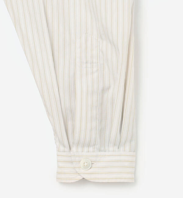  「DANTON | コットンポプリン 長袖バンドカラーシャツ STRIPE WOMEN」|シャツ・ブラウス|
