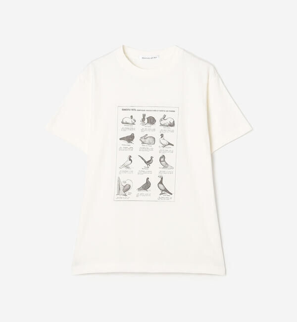  「History of Art | プリントTシャツ RABBITS & BIRDS WOMEN」|Tシャツ・カットソー|