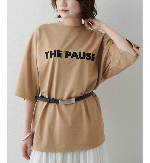 THE PAUSE「【THE PAUSE】THE PAUSE ビッグTEE」|Tシャツ・カットソー|キャメル