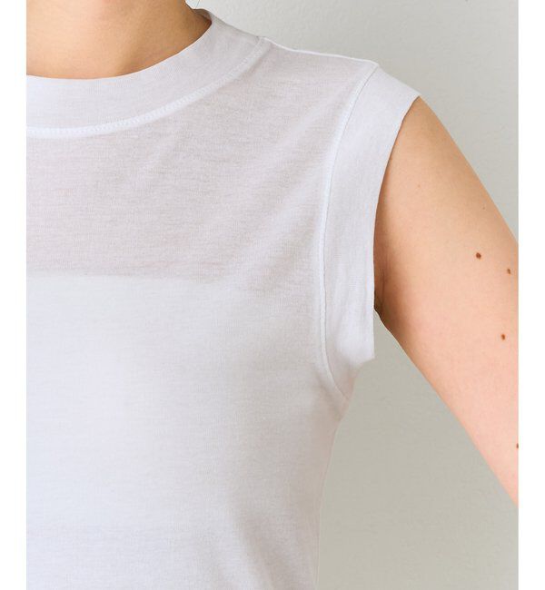  「シアーストレッチノースリーブプルオーバー」|Tシャツ・カットソー|