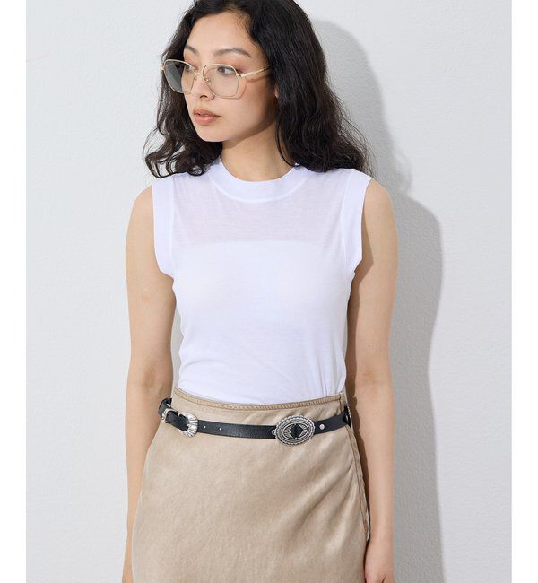  「シアーストレッチノースリーブプルオーバー」|Tシャツ・カットソー|
