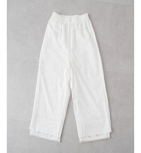  「カットワークレースパンツ」|チノ|