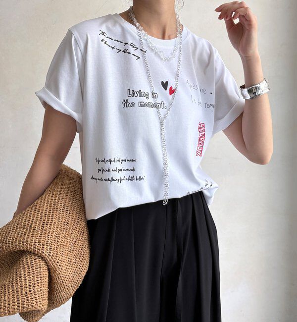  「【WEB限定】レタリングプリント半袖TEE」|Tシャツ・カットソー|