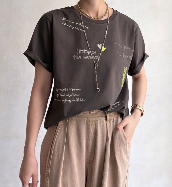  「【WEB限定】レタリングプリント半袖TEE」|Tシャツ・カットソー|