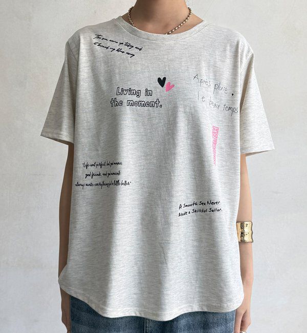  「【WEB限定】レタリングプリント半袖TEE」|Tシャツ・カットソー|