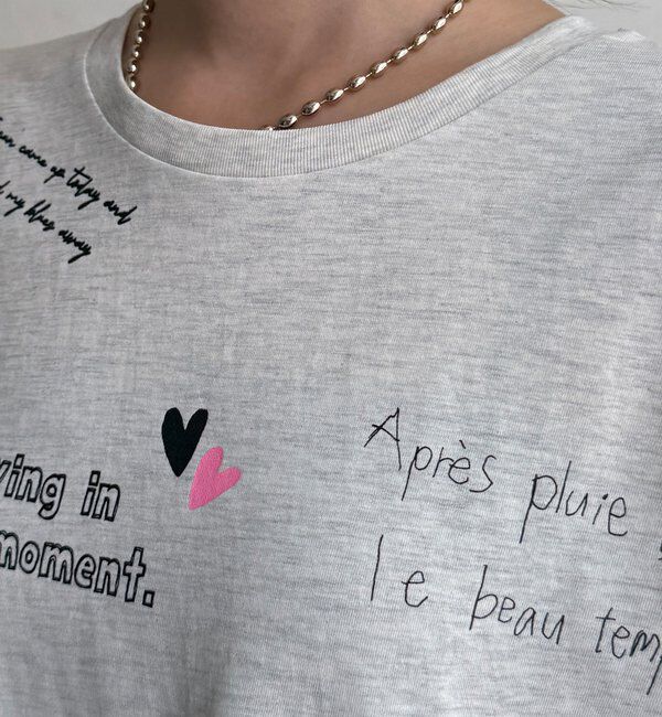  「【WEB限定】レタリングプリント半袖TEE」|Tシャツ・カットソー|
