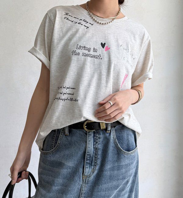  「【WEB限定】レタリングプリント半袖TEE」|Tシャツ・カットソー|