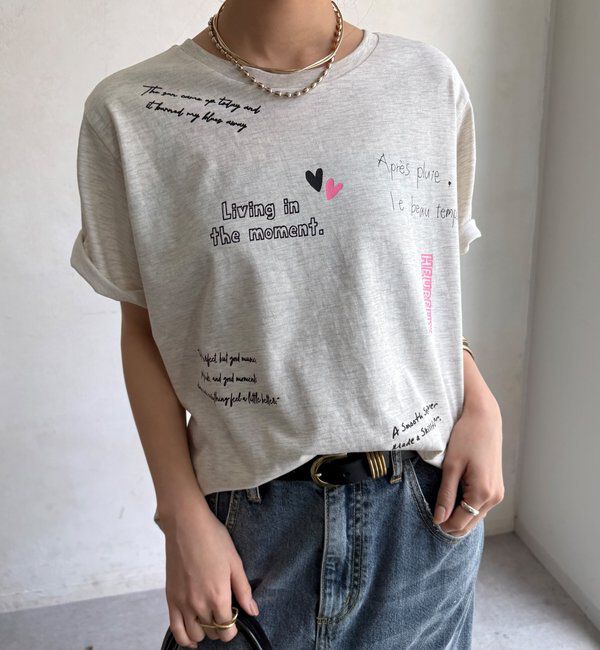  「【WEB限定】レタリングプリント半袖TEE」|Tシャツ・カットソー|