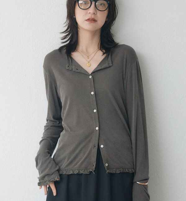  「フリルカットカーディガン」|Tシャツ・カットソー|トープ