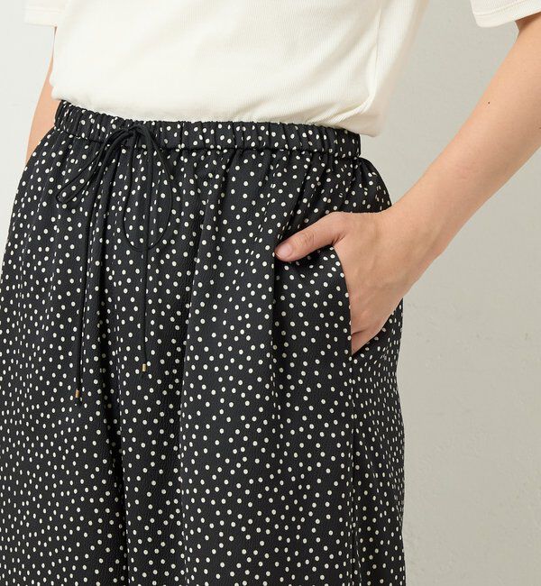  「【接触冷感/吸水速乾性/ストレッチ】ドットサテンイージーパンツ」|チノ|