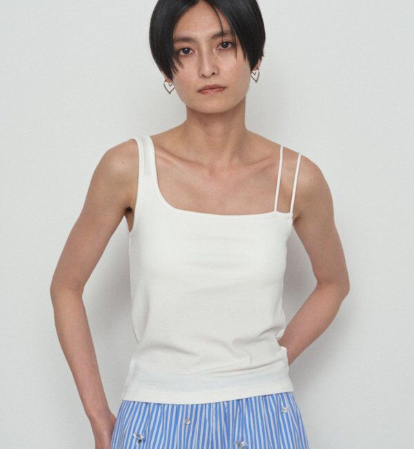  「【earthy_/アーシー】アシメタンクトップ」|Tシャツ・カットソー|オフホワイト