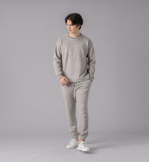 ABAHOUSE「【アンサンブル対応】シルキー ネオスエード プルオーバー / スウェット」|Tシャツ・カットソー|